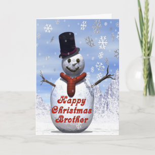 Jolly snögubbejulkort för broder helgkort