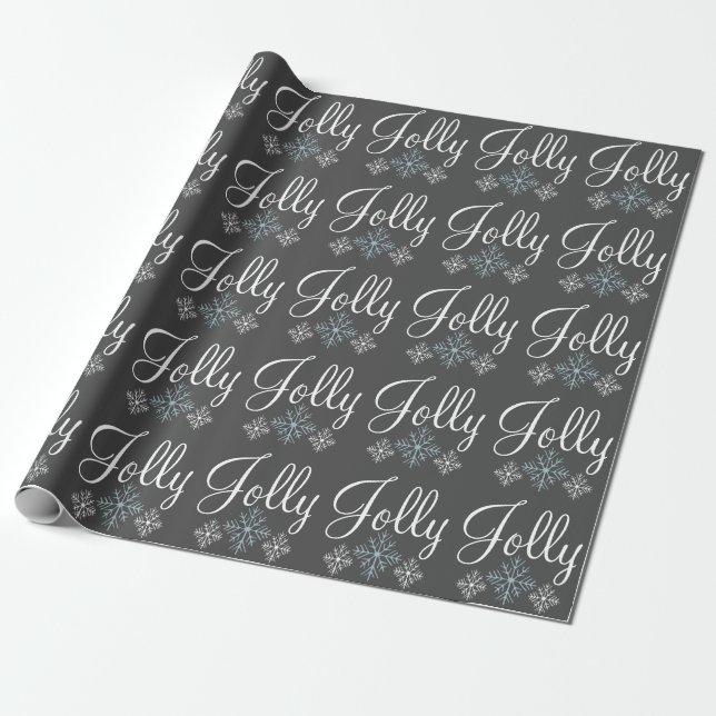 Jolly Snowflake Wrapping Papper Presentpapper (Utrullad)