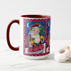 JOLLY ST NICK & TEDDYBEAR, GAMLA FASHIONED CHRISTM MUGG