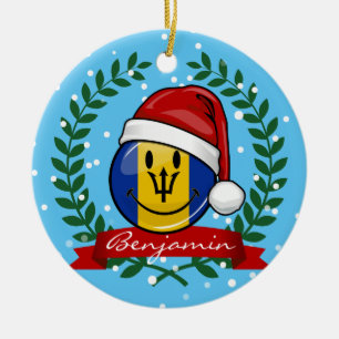 Jolly stil för Barbados flaggajul Julgransprydnad Keramik