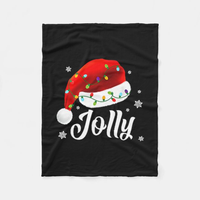 Jolly Subtle Minimal Christmas Funny Holiday Party Fleecefilt (Framsidan)