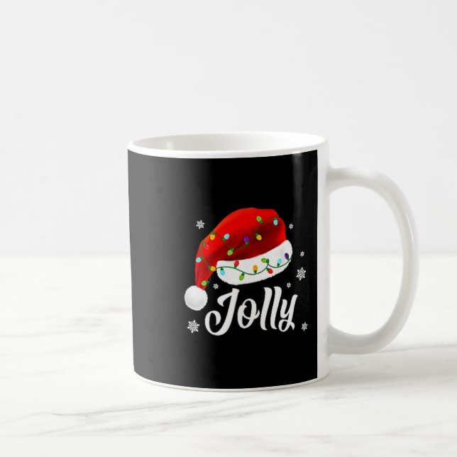 Jolly Subtle Minimal Christmas Funny Holiday Party Kaffemugg (Höger)