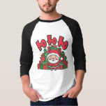 Jolly Tecknad Santa-67748 T Shirt<br><div class="desc">Jul Jultomten Tecknad-67748 Firar helgdagarna med denna vackra tecknad Jultomten-design omgiven av gåvor och "Ho Ho"-brev. Perfekt för julkort,  festlig décor och säsong-gåvor för att sprida glädje och helgdag.</div>