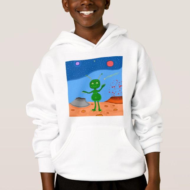 Jolly the Cute Alien T Shirt (Framsida)