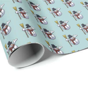 Jolly Top hat Snögubbe jul Pixel Art Mönster Presentpapper