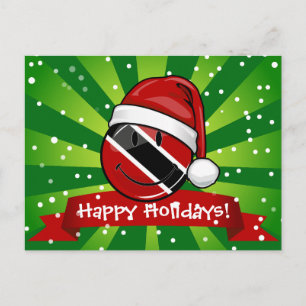 Jolly Trinidad Flagga jul Stil Helg Vykort