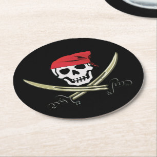 Jolly underlägg för papper för Roger piratpub Rund