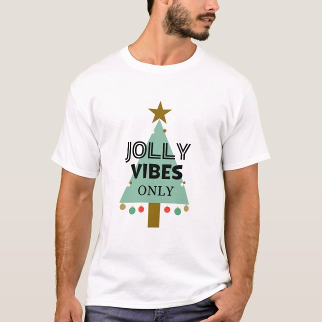 Jolly Vibes Endast t-shirt Festive jul t-shirt (Framsida)