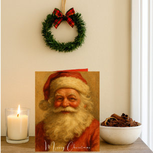 Jolly Vintage Santa Red Kostym Helgkort