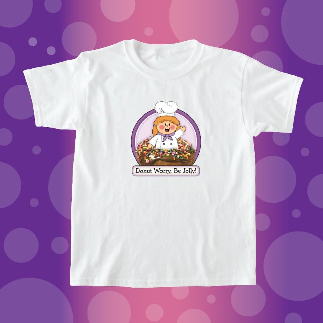 JollyKins Donut Worry BE Jolly (Lila) T-Shirt (Skapare uppladdad)