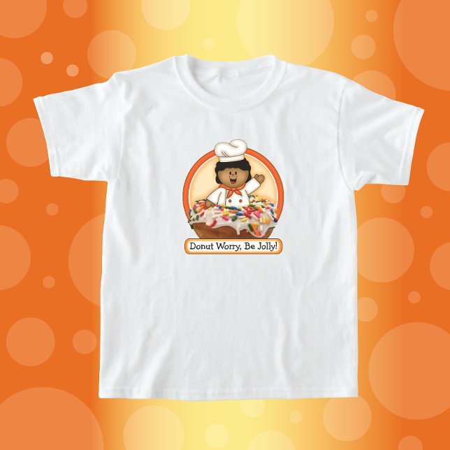 JollyKins Donut Worry BE Jolly (Orange) T-Shirt (Skapare uppladdad)