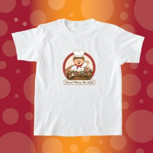 JollyKins Donut Worry be Jolly (Red) T Shirt