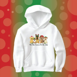 JollyKins Helgdag Hundar Hoodie T Shirt