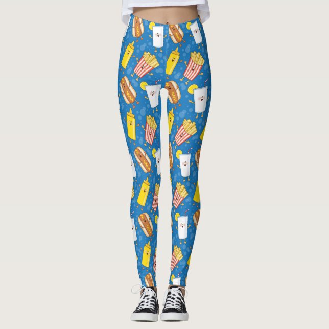 JollyKins Hot Dog Combo Meal Leggings (Framsida)