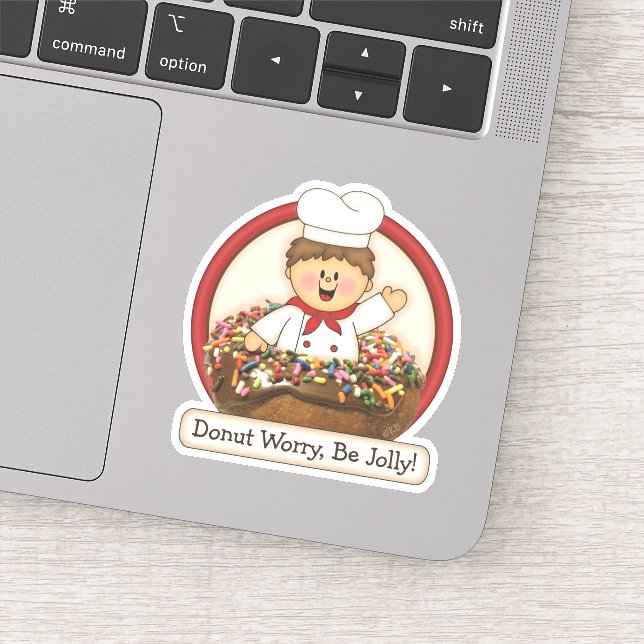 JollyKins Munk Röd Klistermärken (Detalj)