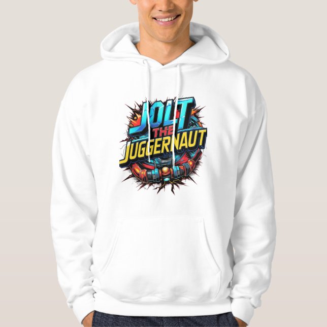 Jolt the Juggernaut T-Shirt - Power and Momentum Hoodie (Framsida)