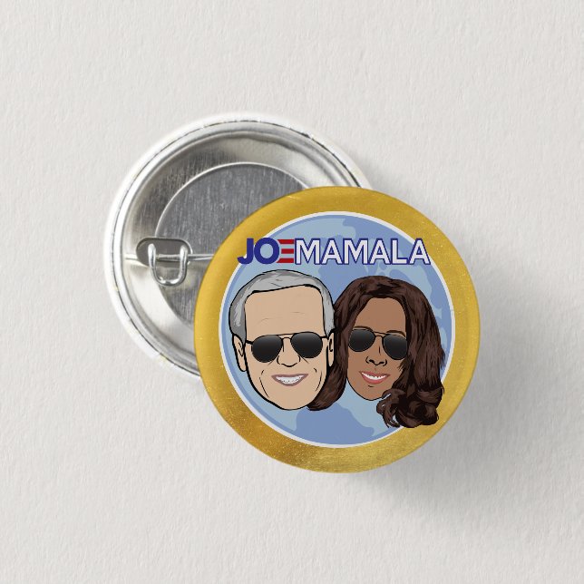 JOMAMALA Funny Joe Biden Kamala Harris Pinback Knapp (Framsida & baksida)