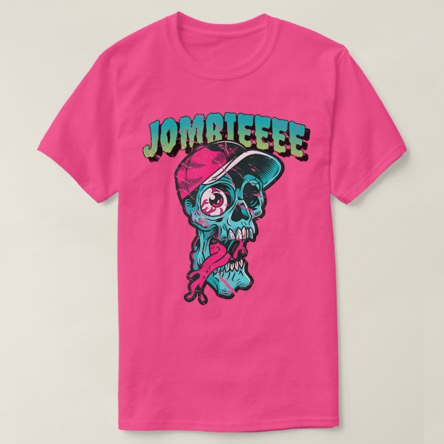 Jombieee Eyeball Saksing Halloween Zombie Graphic  T Shirt (Design framsida)