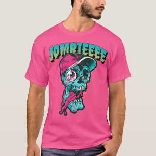 Jombieee Eyeball Saksing Halloween Zombie Graphic  T Shirt