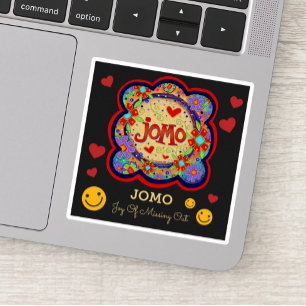 "JOMO" Inspiritivitetsmärke med Smileys Klistermärken