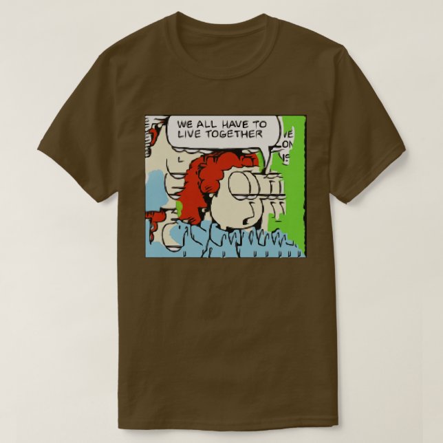 Jon Arbuckle Glitch Art Design T Shirt (Design framsida)