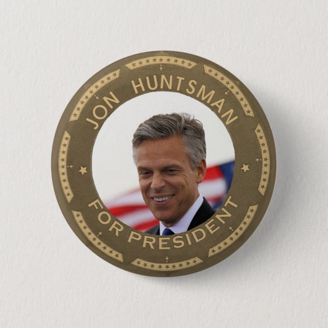Jon Huntsman för president Knapp (Framsida)