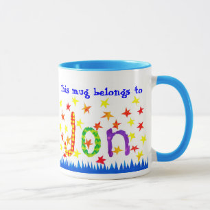 "Jon" Namn-specifik Ringer Mugg