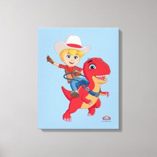Jon och Blitz Dino Ranch Canvastryck