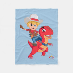 Jon och Blitz Dino Ranch Fleecefilt