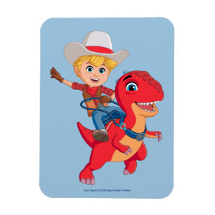 Jon och Blitz Dino Ranch Magnet