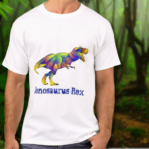 Jon osaurus Funny Running T Rex Dinosaur Art T Shirt