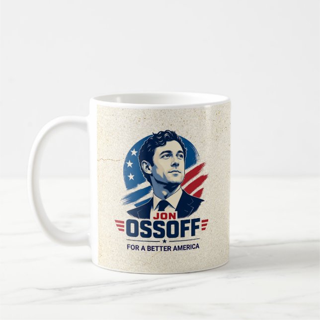 Jon Ossoff | För ett bättre Amerika | Politisk Kaffemugg (Vänster)