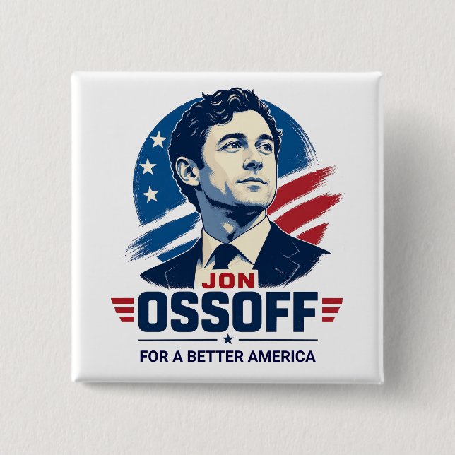 Jon Ossoff | För ett bättre Amerika | Politisk Knapp (Framsida)