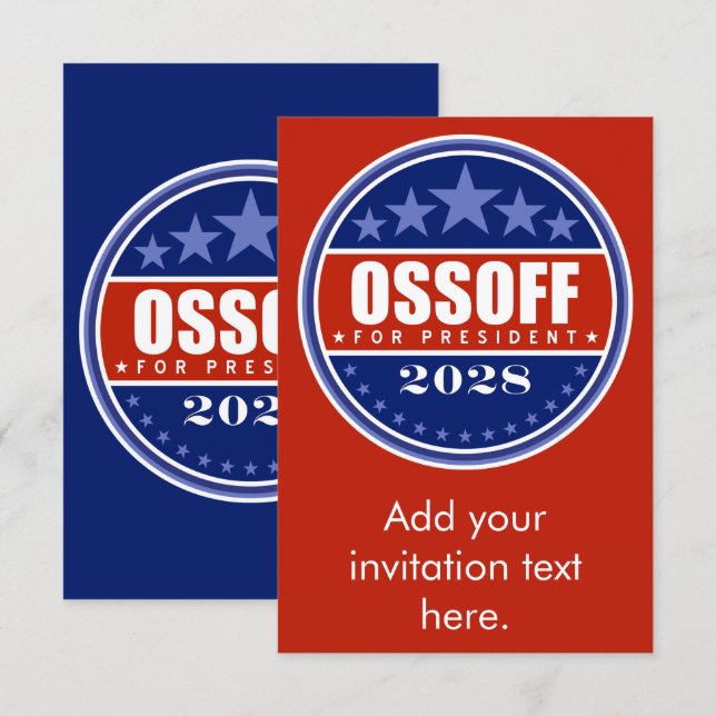 Jon Ossoff för president 2028 (Fram/baksida)