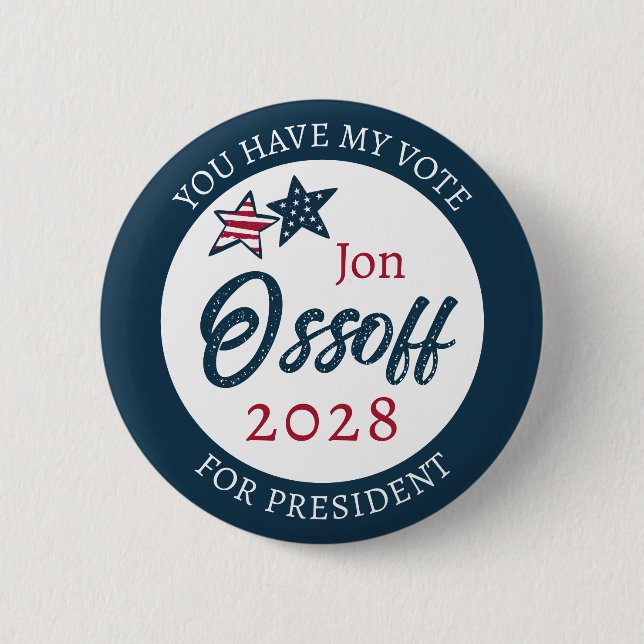 Jon Ossoff för president 2028  Knapp (Framsida)