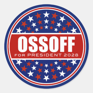 Jon Ossoff för president 2028 Runt Klistermärke