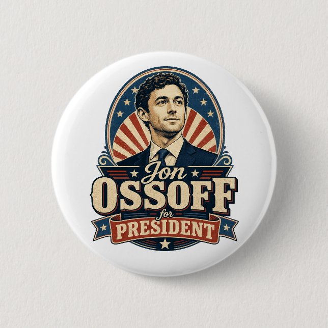 Jon Ossoff | För president | Politisk Knapp (Framsida)