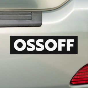 Jon Ossoff Georgia Senate avfyrade svartvit bil Bildekal