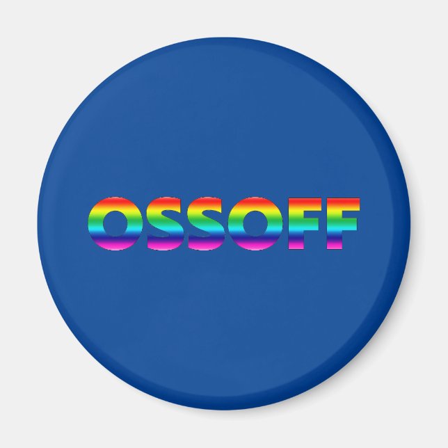 Jon Ossoff Georgia Senate runoff pride lgbt blue Magnet (Framsidan)