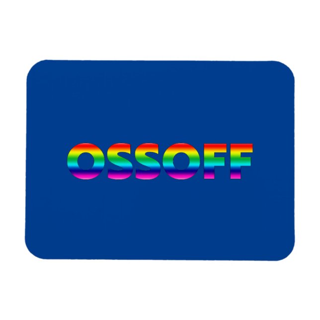 Jon Ossoff Georgia Senate runoff pride lgbt blue Magnet (Horisontell)