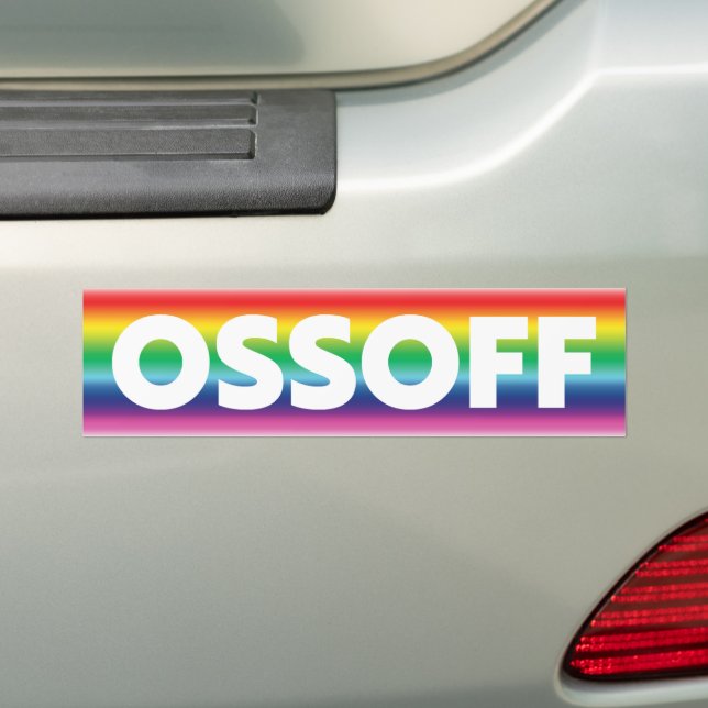 Jon Ossoff Georgia Senate runoff pride lgbt humant Bildekal (På Bil)