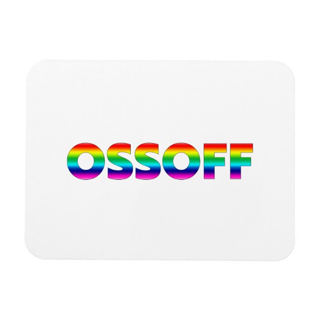 Jon Ossoff Georgia Senate runoff pride lgbtq lgbt Magnet (Horisontell)