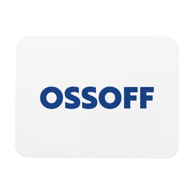 Jon Ossoff Georgia Senate runoff white Magnet (Horisontell)
