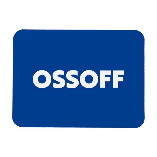 Jon Ossoff Georgia Senate runoff white Magnet (Horisontell)