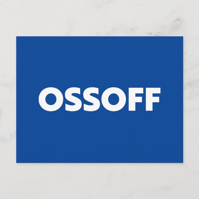 Jon Ossoff Georgia Senate runoff white Vykort (Framsida)