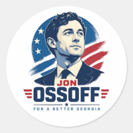 Jon Ossoff som guvernör | För ett bättre Georgia Runt Klistermärke