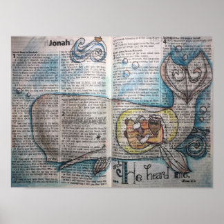 Jonah 2:2 - "Han hörde mig" Poster
