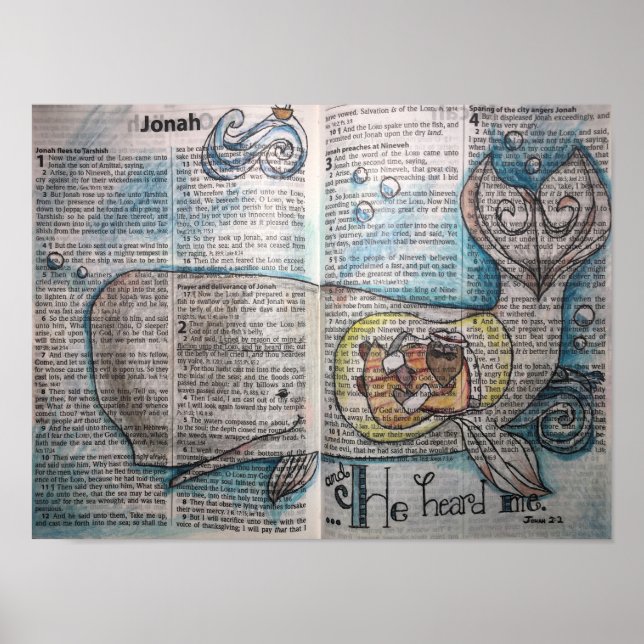 Jonah 2:2 - "Han hörde mig" Poster (Framsidan)