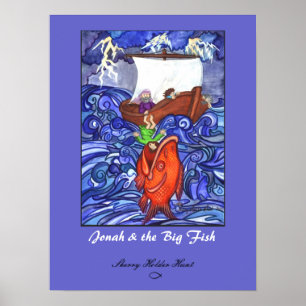 Jonah & Big Fish Print Poster