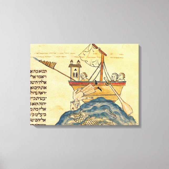 Jonah Eaten av Whale Canvastryck (Framsida)